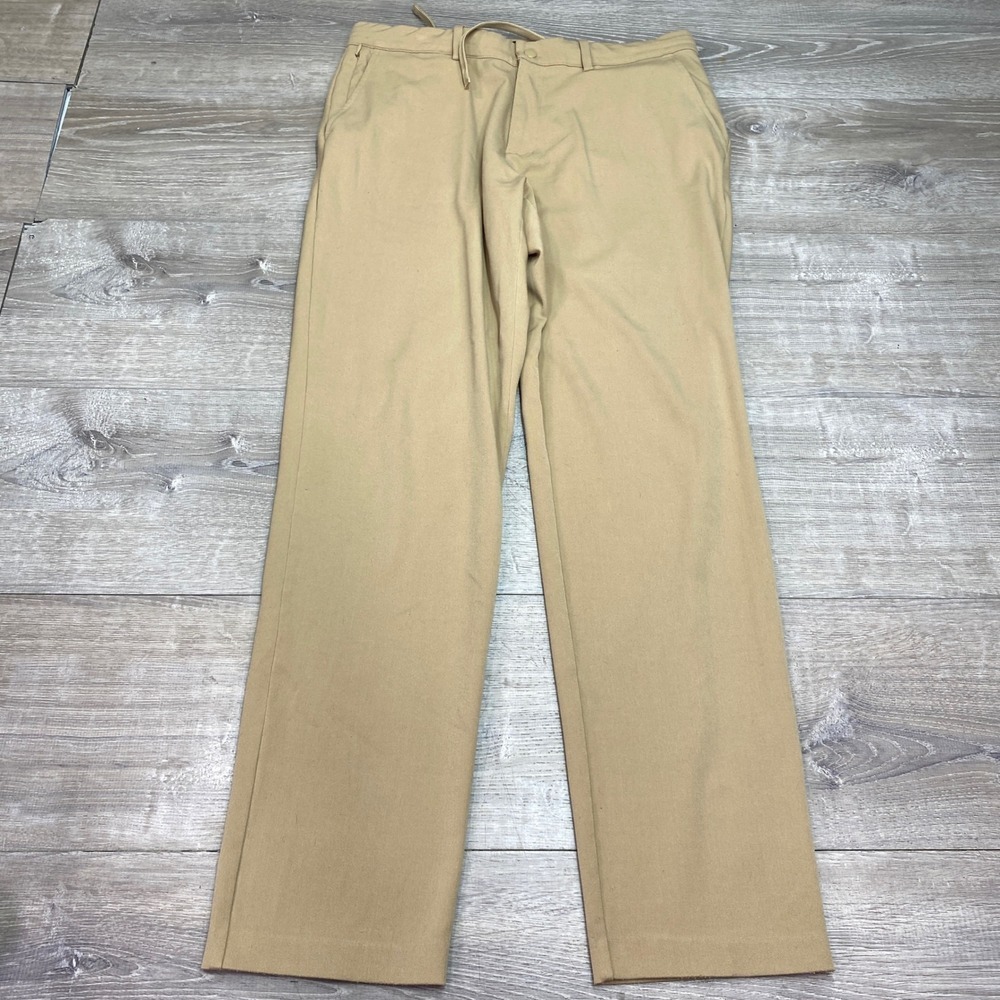 Quince Pant Ultra-Stretch 24/7 Smart Chino Mens 34x32 Khaki LB25368-GCGL01-12866